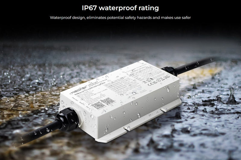 MiBoxer 5-in-1 Waterproof LED Controller - IP67 - 10 Amps/Channel Max 20A- 12-48 VDC - CCT / RGB / RGB+CCT