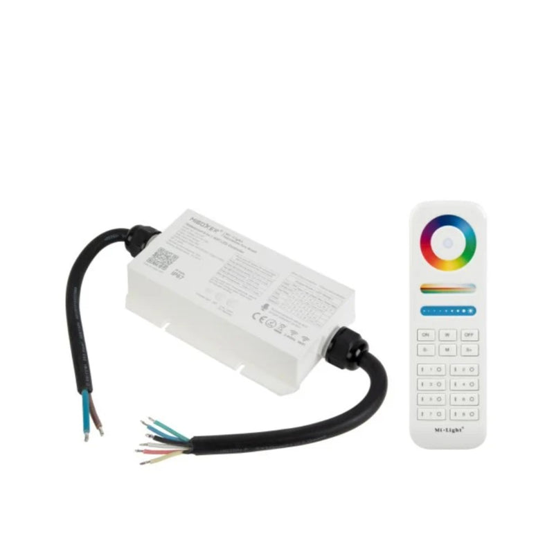 MiBoxer 5-in-1 Waterproof LED Controller - IP67 - 10 Amps/Channel Max 20A- 12-48 VDC - CCT / RGB / RGB+CCT